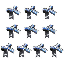 Set Of 10 Football Themed Bowknot Hair Ties-royal blue