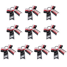 10PCS Sport Fabric Hair Bowknots Supporter Hair Decorations-Red