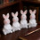 Pasen witte konijnen decoratieve ornamenten 4