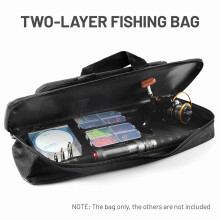 Portable Water-Resistant Fishing Rod Bag with Adjustable Strap — 45cm, 50cm, 60cm