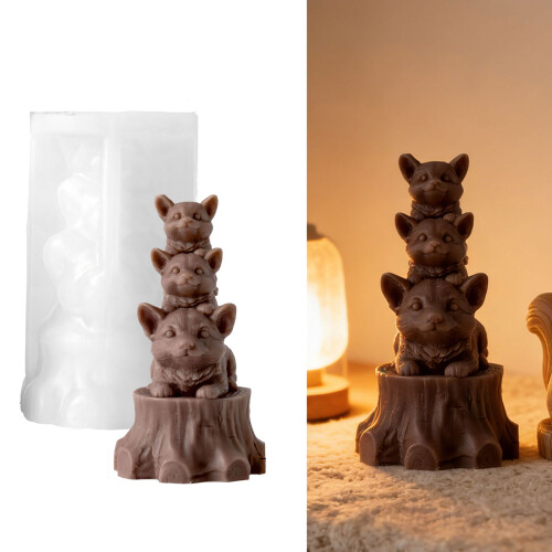 Stacking Animals Mold Epoxy Resin Mold Candle Mold Table-71 2