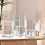 Clear Acrylic Square Vases,None-Breakable Plastic Vases-10x20cm 3
