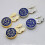 Handsome Copper Cufflinks Featuring Pattern And Stone-gold 5