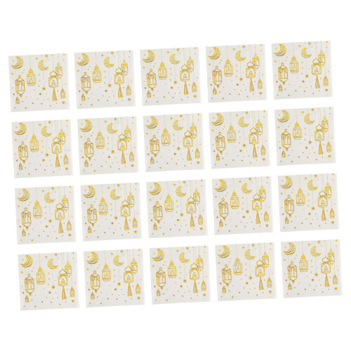 Lot de 20 serviettes jetables élégantes à bordure dorée, conçues
