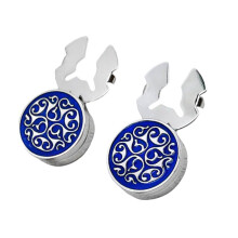 Sophisticated Pattern Cufflinks Craft Of Copper With-silver