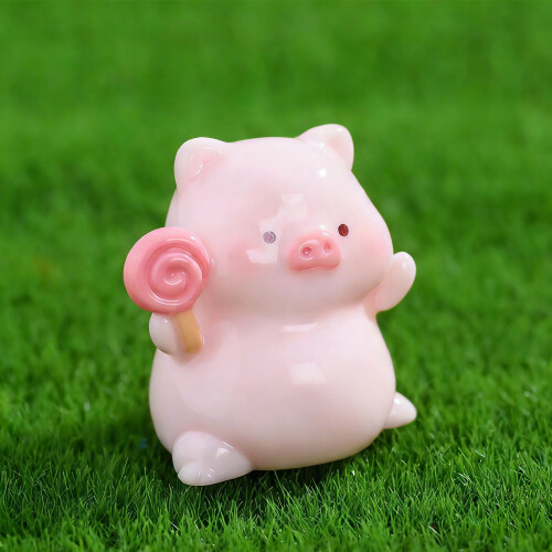 Mini figurines de cochons minuscules en résine pour décorations 2