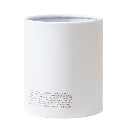 Small Floral Arrangement Container With Smooth Front Easy-White