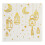 Lot de 20 serviettes jetables élégantes à bordure dorée, conçues 7