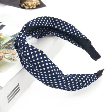 Headbands for Women Floral Print Wide Fabric Cross Knot Hairband Set Peacock Blue 6pcs