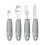 Anti-Tremor Cutlery Set for Elderly with Shaky Hands, Grey Design 1
