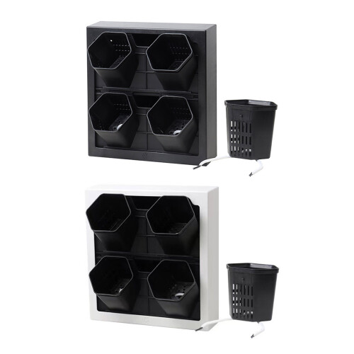 Stylish Plastic Wall Hanging Garden Planter Combines-White 1