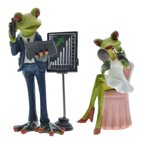 Grappig Treefrog Hars Beeldje Hand Carving Design-Damesmodel 1