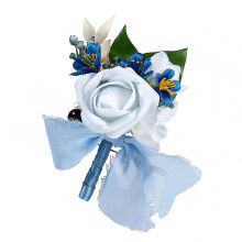 Elegant Wedding Floral Corsage Comfortable To Wear-light blue