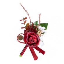 Romantici Paar Boutonnières Handgemaakt met delicate- Claret