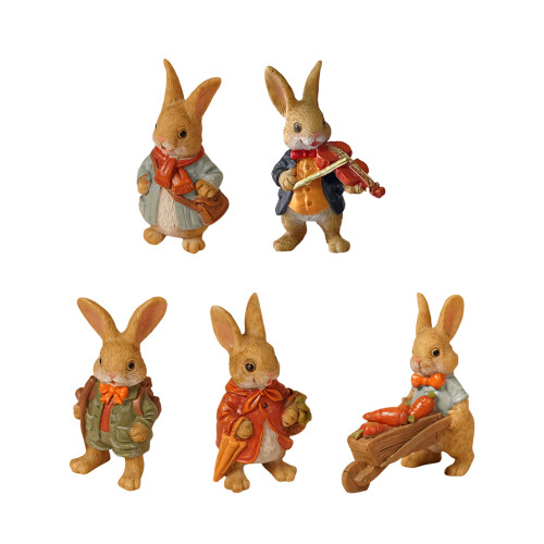 Mini Resin Bunnies Tiny Plastic Rabbit Miniature-Backpack Hare 2