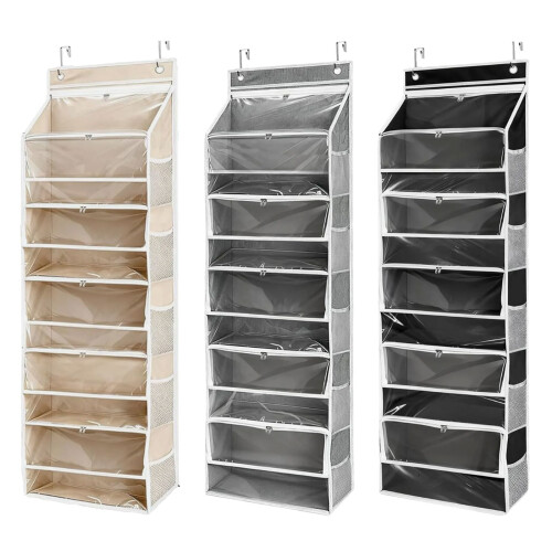 Large Capacity Over The Door Storage With 6 Main- Gray 1
