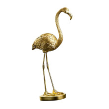 Flamingo Standbeeld Tafel Decors Hars Flamingo Vogel-kijk omhoog