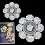 Romance Floral bestickte Untersetzer und Tischsets im Set, 6