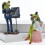 Grappig Treefrog Hars Beeldje Hand Carving Design-Damesmodel 6