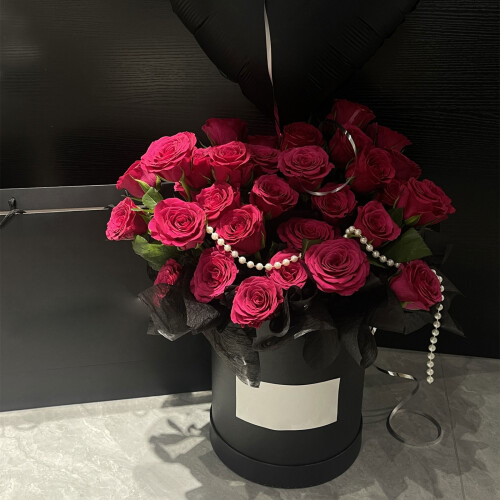 Functional Round Flower Presentation Box Ideal-champagne powder 2
