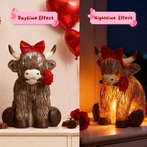 Elegant Pattern Sculpture Yak Resin Statue Home-envelope cow 2