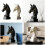 Classical Horse Head Statue For Home Decoration Solid-Black 3