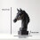 Classical Horse Head Statue For Home Decoration Solid-Black 4