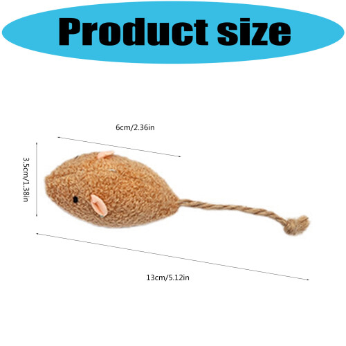 Plush Mouse Toy Soft Chewing Mouse for Kitten Teething Toy Mouse 2