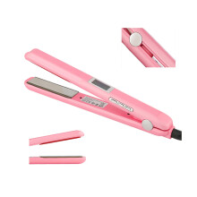 Infrared Ultrasonic Hair Straightener Wet and Dry Tourmaline Ceramic with Adjustable Heat Pink