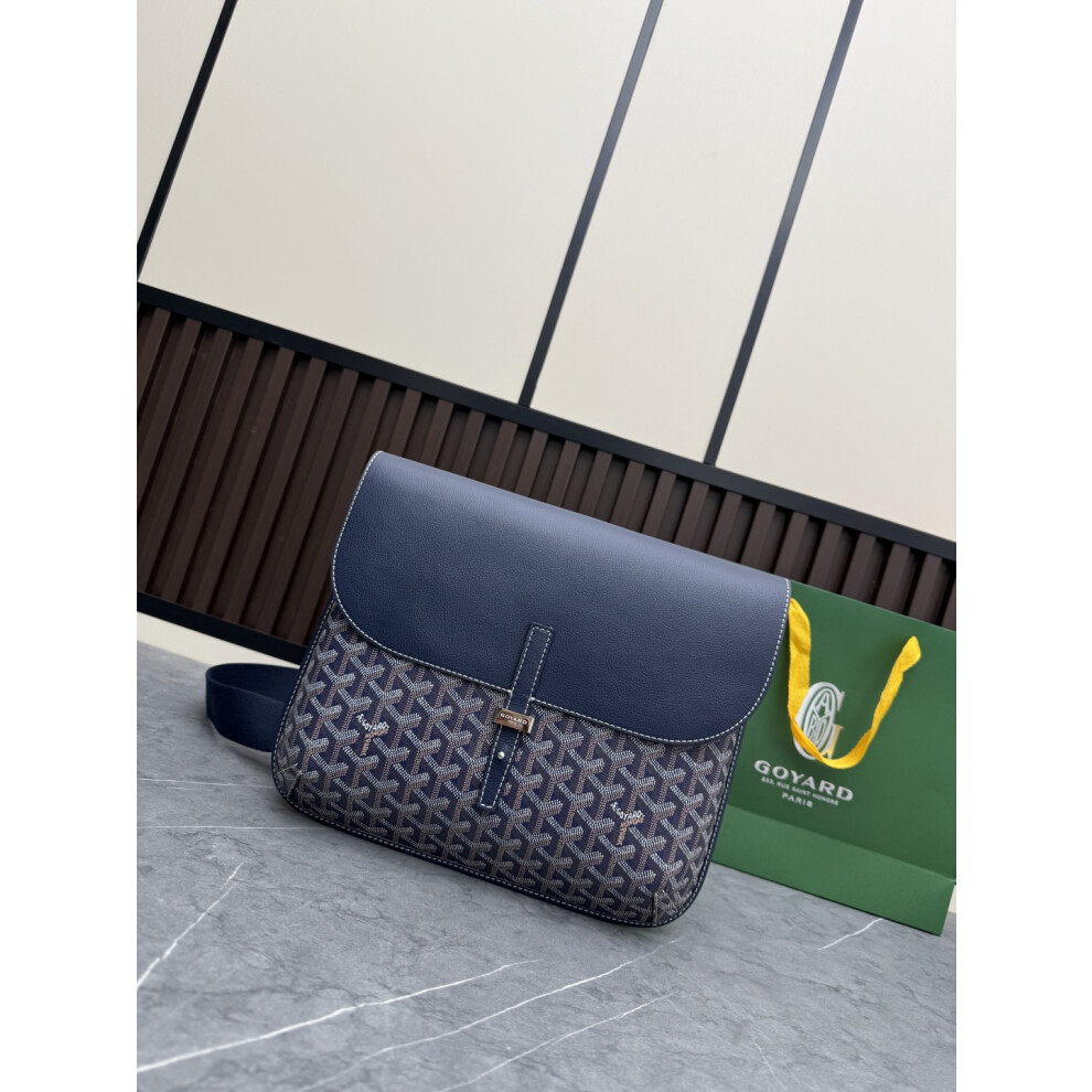 Xhrain Goyard Coursier Messenger Bag | Lightweight Crossbody Shoulder Bag Black
