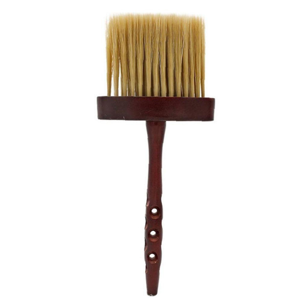 Barber Neck Duster Brush with Gentle Nylon Bristles and Ergonomic Wooden Handle for Hair Cleanup
