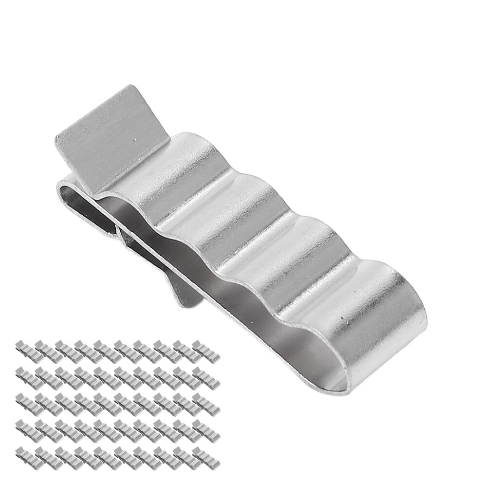 50Pcs Stainless Steel Cable Clips 304 For Solar Panel Wiring 4 Wires Clamp 8471390063555