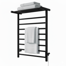 Manissa Chester Electric Black Towel Wamer H660mm x W550mm Rail Bathroom Heater Heated Towel Rail