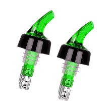 2PCS Liquid Regulator Wine Bottle Pourer 45ml Fixed-Green