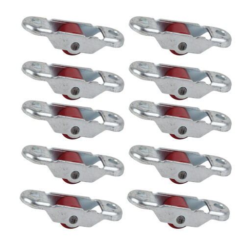 10 Pack Sliding Door Pulleys 12mm Plastic Roller with Base and Silent Function 1