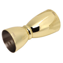 Stainless Steel Double Head Measuring Cup 92mm 41mm 39mm Gold