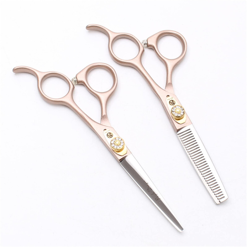 Professional Hair Cutting Scissors Set 6.0 Inch Japanese Steel 440C Barber Shears with Sharp Blades