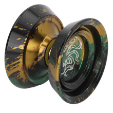 YoYo Ball Alloy Unresponsive 3pcs Strings Black Gold for Competition with Glove