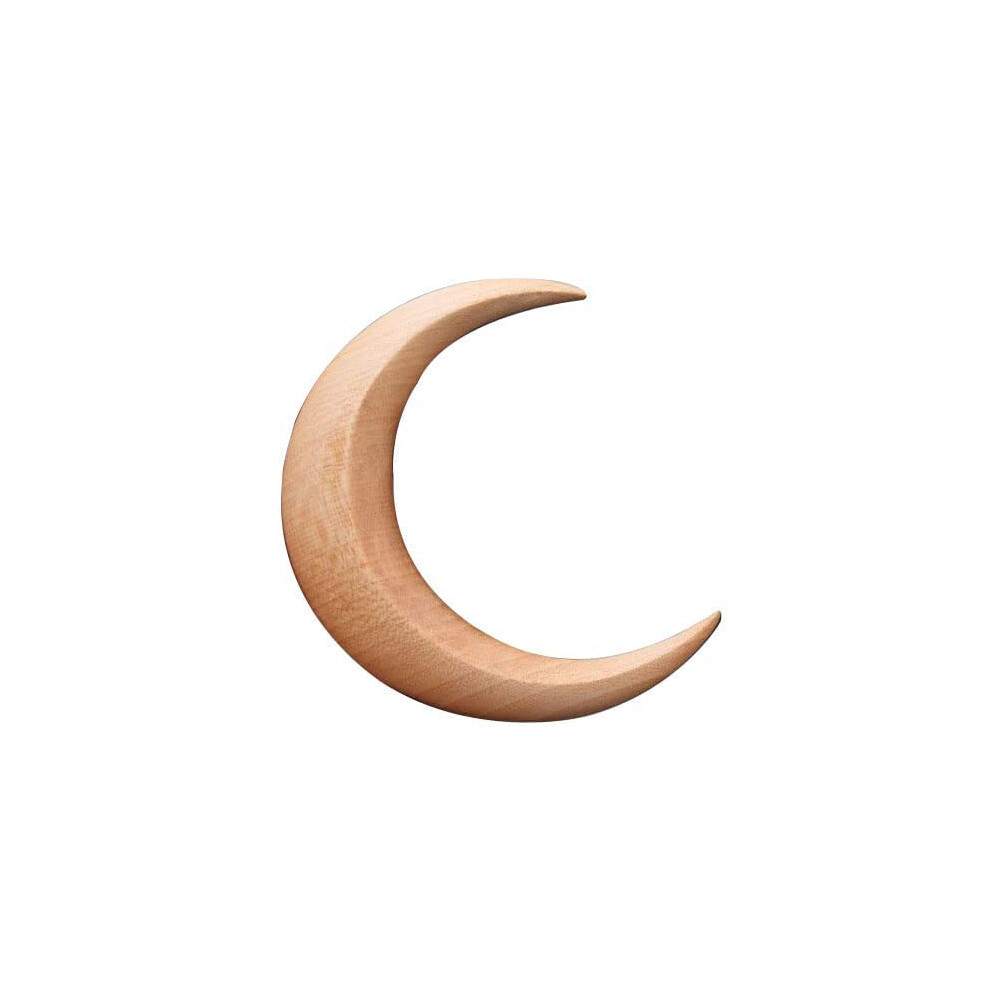 Unisex Wood Hair Stick Hand Carved Crescent Moon Wooden Hair Fork For Bun And Updo Secure Styling