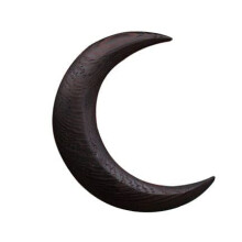 Moon Hair Pin Wooden Hair Fork Crescent Moon Design for Women Long Hair Styling 5 Inch Black