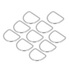 10 Stück 316 Edelstahl D-Ringe 3mm Nahtloses Schweißen 20x17x3MM