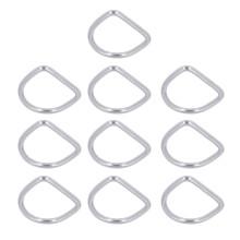 10 Stück Edelstahl D-Ring Schnallen 40 x 37 x 5 mm Bootzubehör