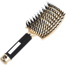 Wide Tooth Comb for Thick Curly Hair with Gentle Detangling, AntiStatic Finish, TravelFriendly Gold