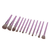 12 Stück Lila Make-up-Pinsel-Set, Tragbar, Kunststoff Gesichts- & Augentools