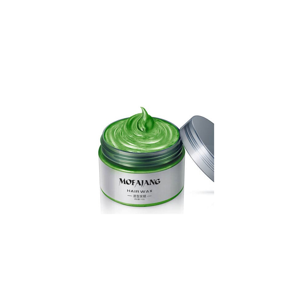 Dark/Green Temporary Hair Color Wax For Hair, Washable 2 In 1 Styling Dye, Strong Hold 4.23Oz