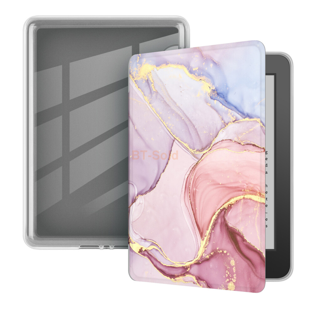 (Marble ) Smart Flip Case For Kindle Paperwhite 5 11Th Gen Shockproof Protective Cover Pink 4069369446986
