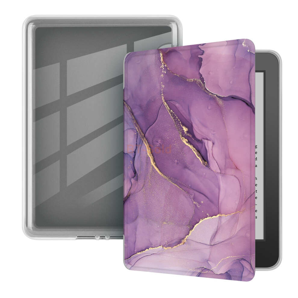 (Marble ) Smart Flip Case For Kindle Paperwhite 5 11Th Gen Shockproof Protective Cover Purple 4069369446993