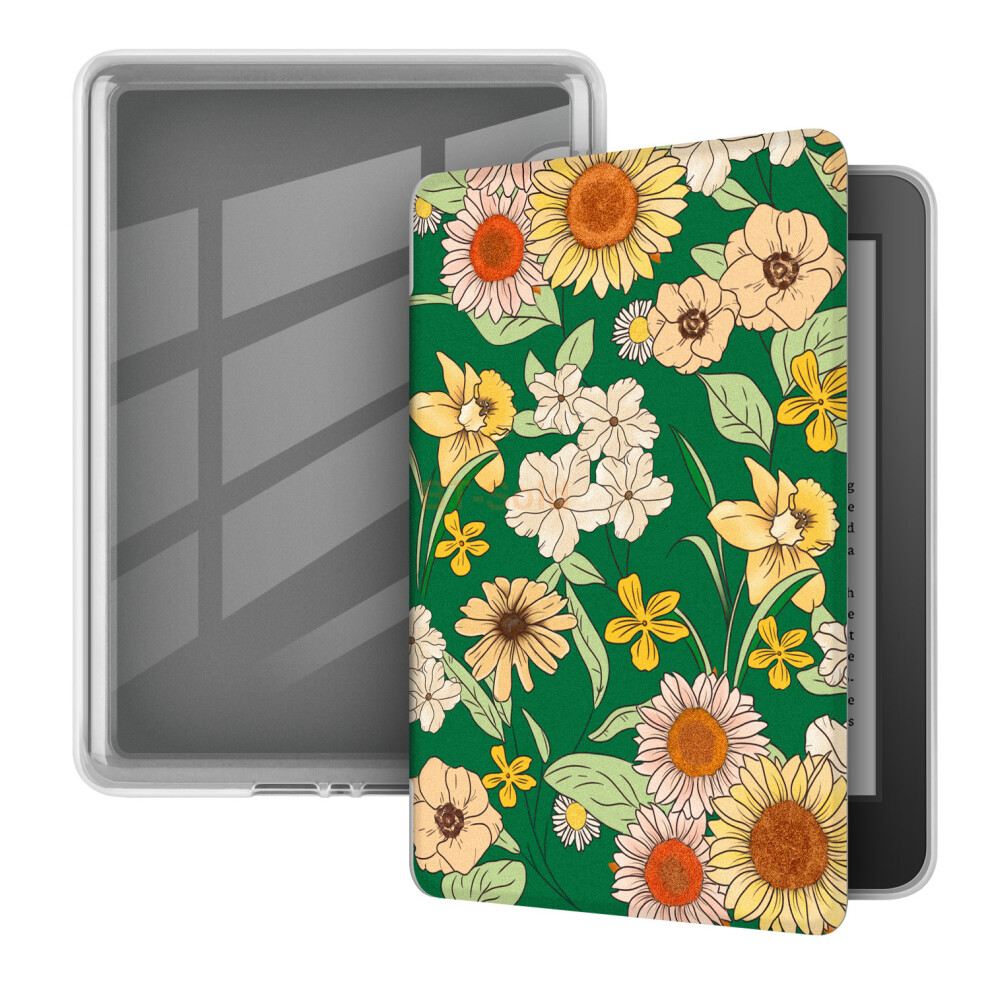 (Little Daisy) Smart Flip Case For Kindle Paperwhite 5 11Th Gen Shockproof Protective Cover 4069369446924