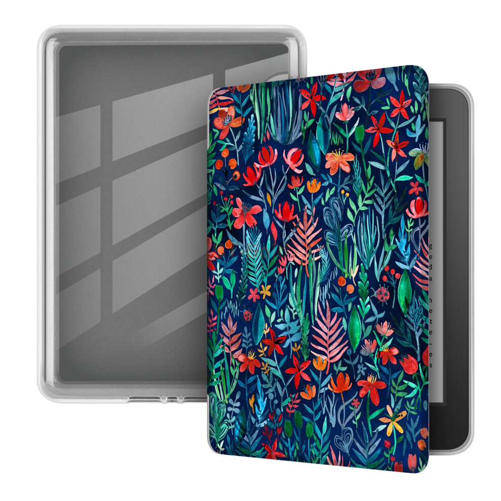 (Jungle Leaves) Smart Flip Case For Kindle Paperwhite 5 11Th Gen Shockproof Protective Cover 4069369446863