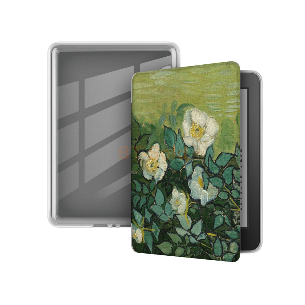 (Wild Rose) Smart Flip Case For Kindle Paperwhite 5 11Th Gen Shockproof Protective Cover 4069369447204